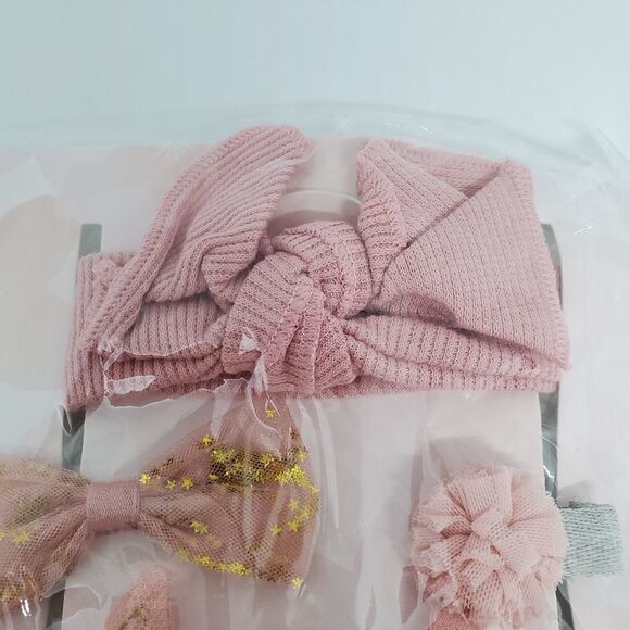 NIB Chicbaby Pink & Gold Hair Accessories & Socks - Picture 7 of 7